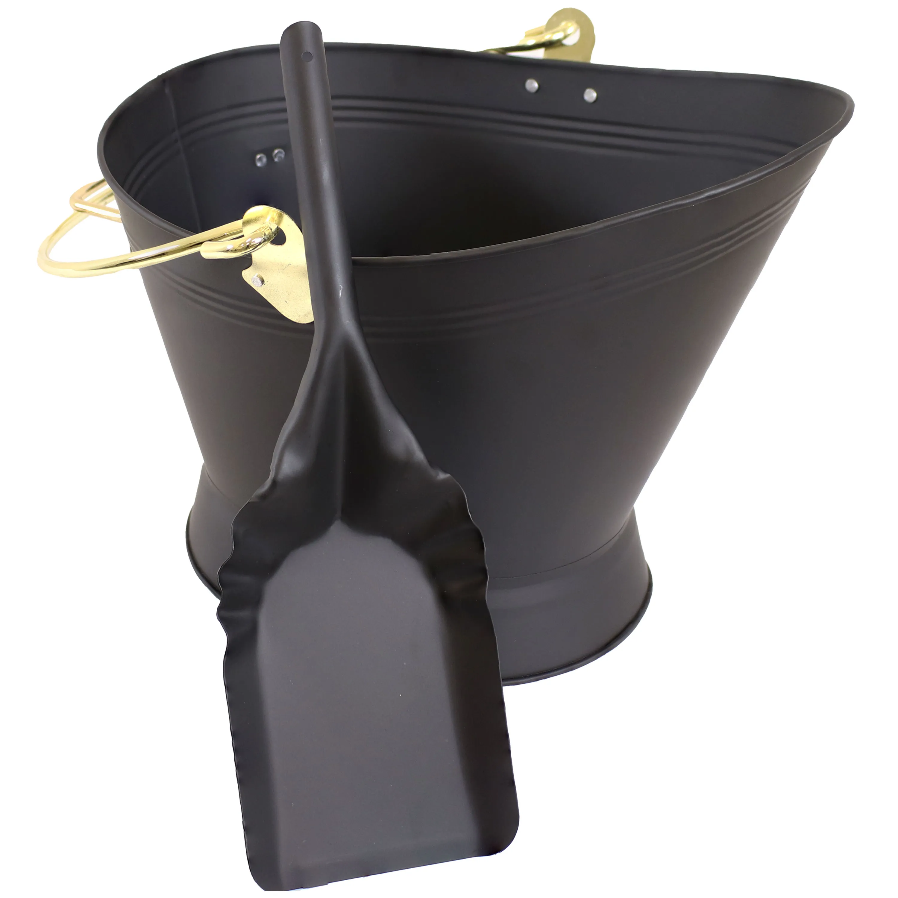 Sunnydaze Vintage-Style Fireplace Ash Bucket with Shovel Scoop