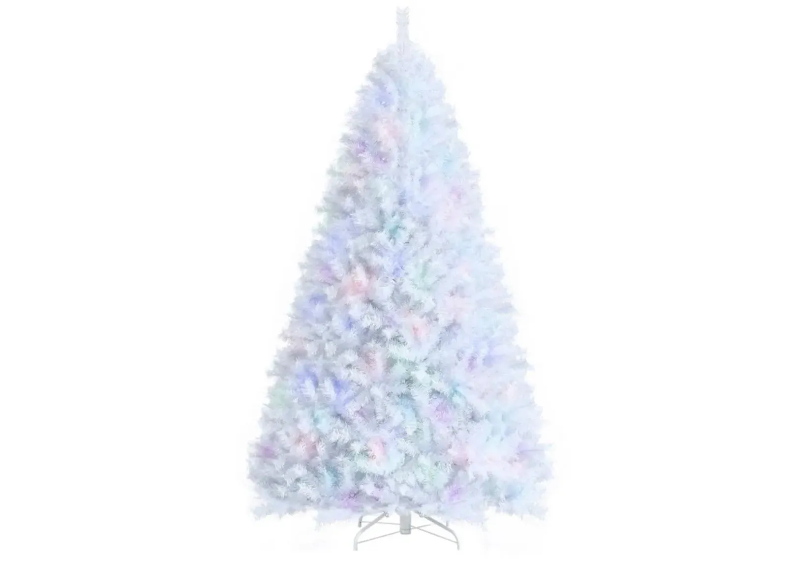 Hivvago Artificial Christmas Tree with Iridescent Branch Tips and Metal Base