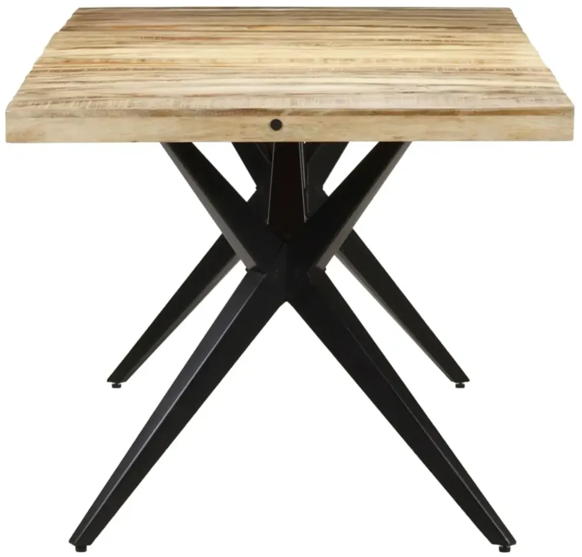 vidaXL Dining Table 63"x31.5"x29.9" Rough Mango Wood