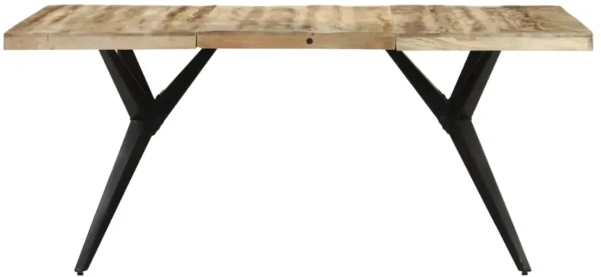 vidaXL Dining Table 63"x31.5"x29.9" Rough Mango Wood