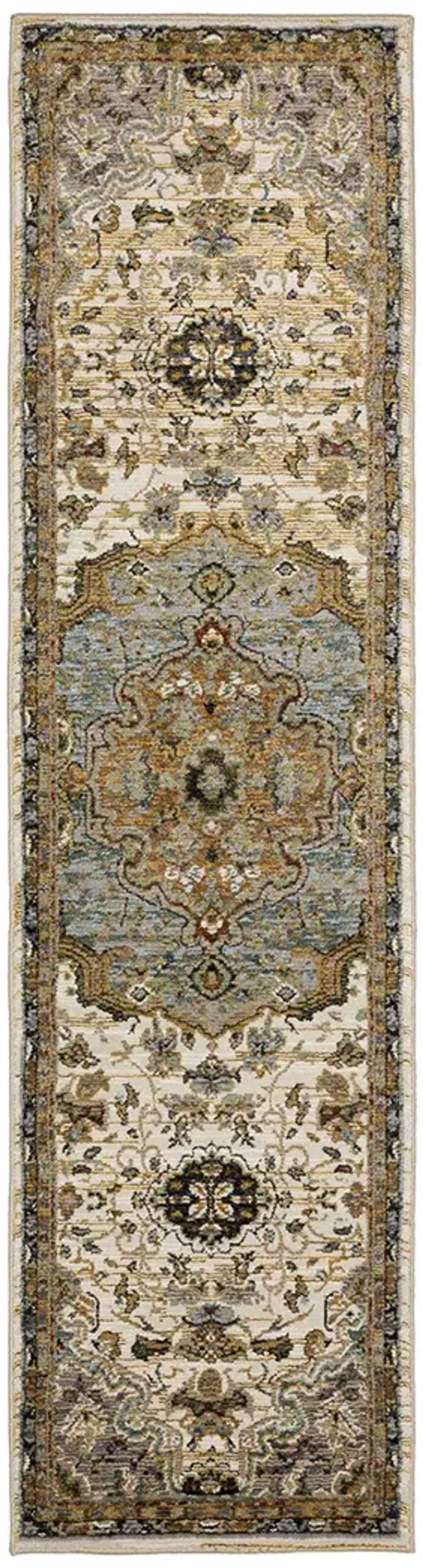 Andorra 2'6" x 12' Ivory Rug