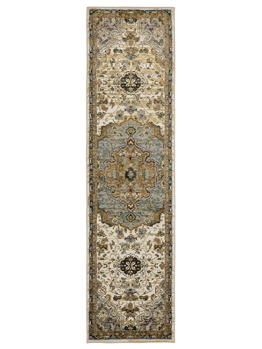 Andorra 2'6" x 12' Ivory Rug