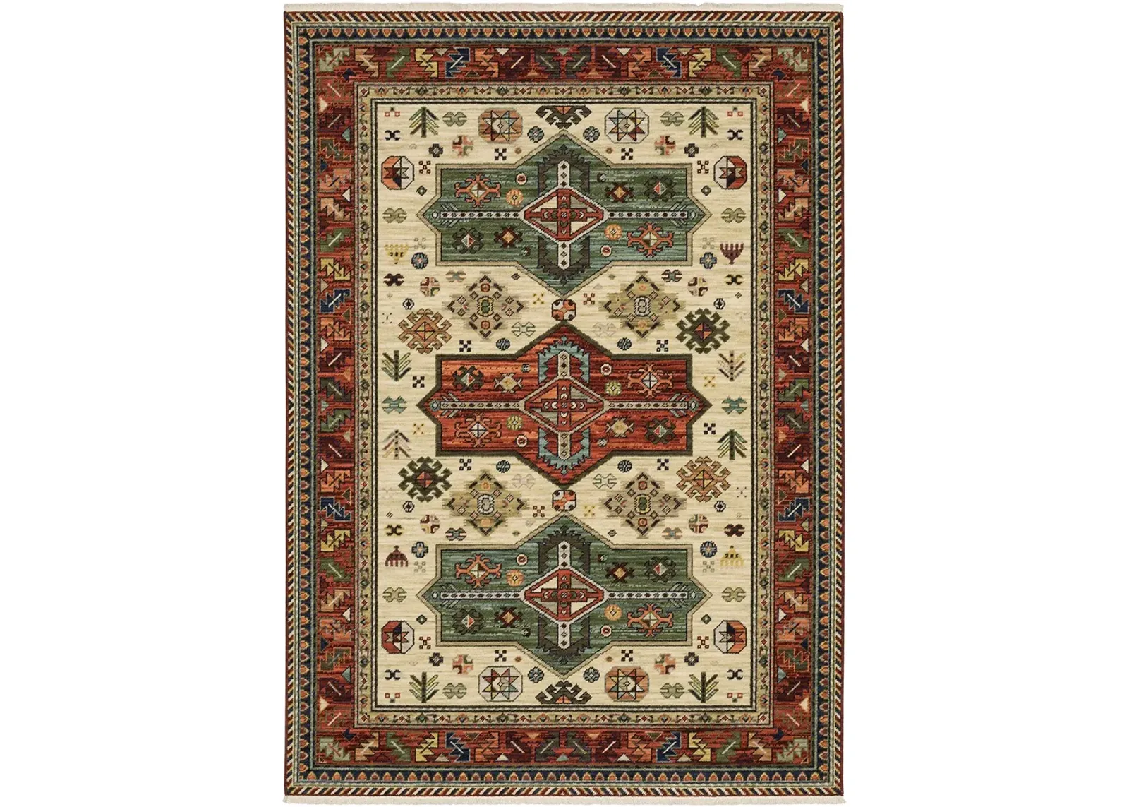 Lilihan 2' x 3' Red Rug