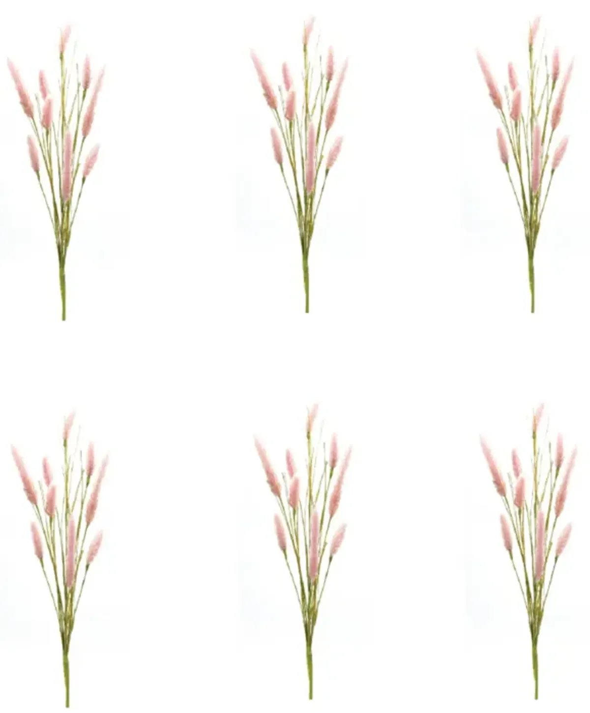 Set of 6 Foxtail Spray Stems - Lifelike Faux Botanicals for Floral Arrangements and Home Decor