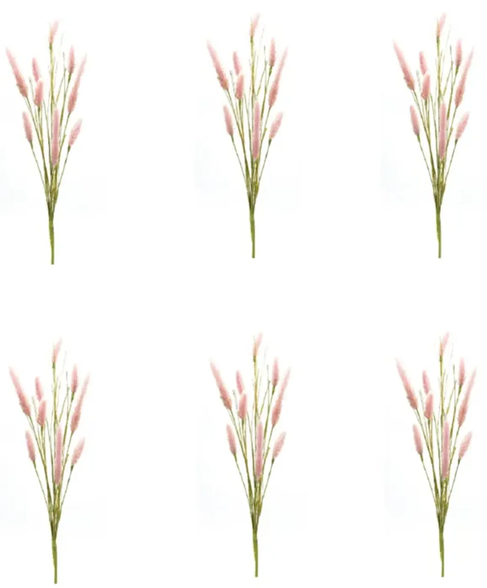 Set of 6 Foxtail Spray Stems - Lifelike Faux Botanicals for Floral Arrangements and Home Decor