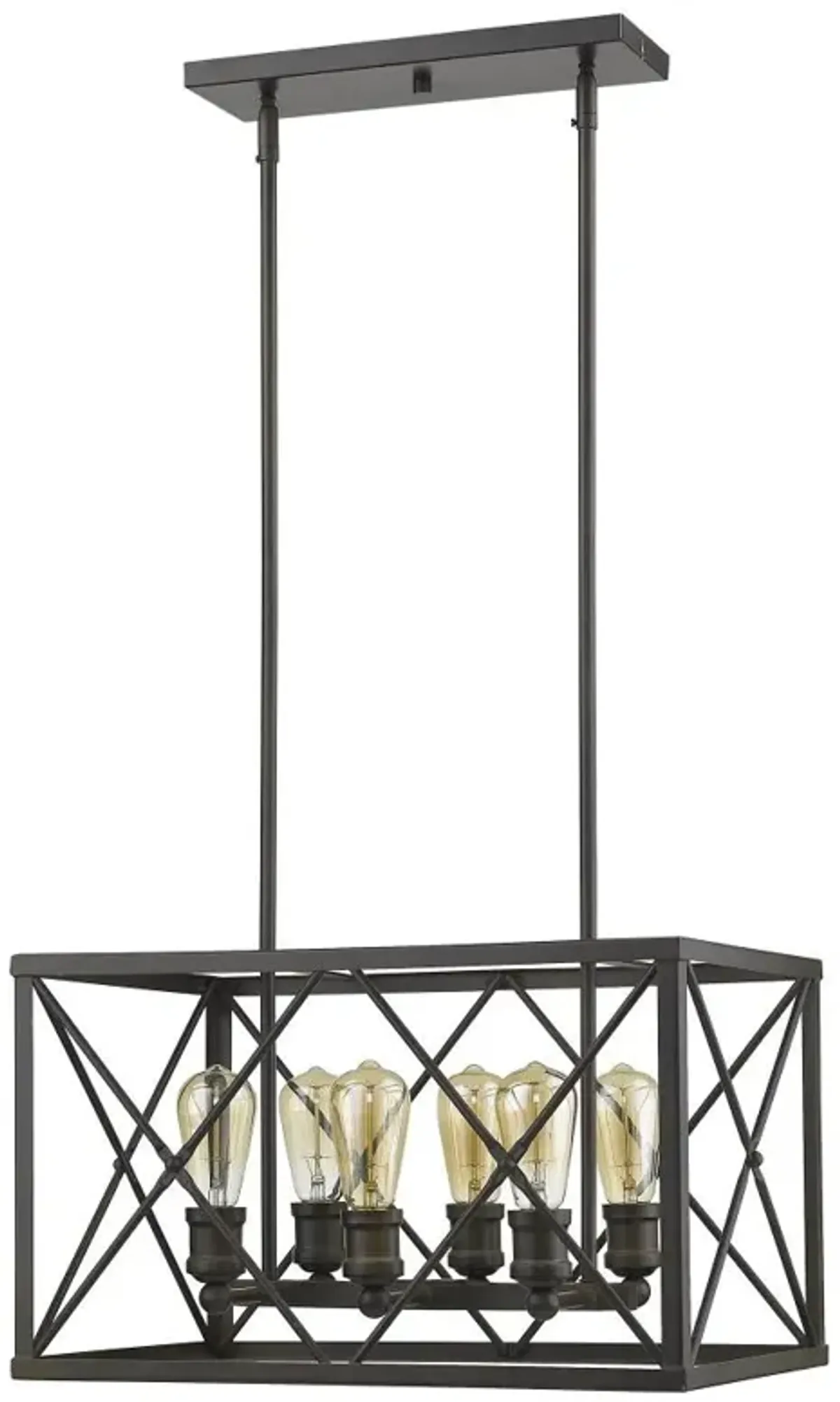 Hivvago Brooklyn 6-Light Oil-Rubbed Bronze Pendant