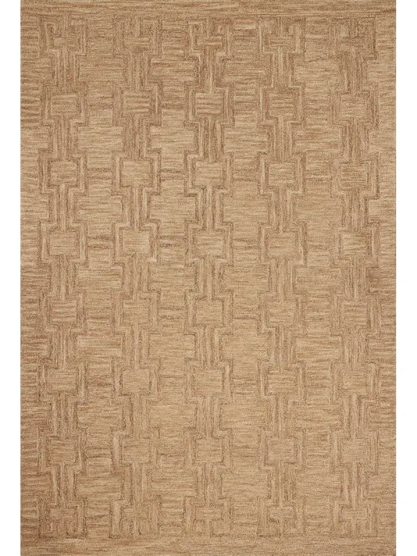 Barrow BAR02 Camel/Brown 2'6" x 7'6" Runner Rug by Jeremiah Brent x Loloi