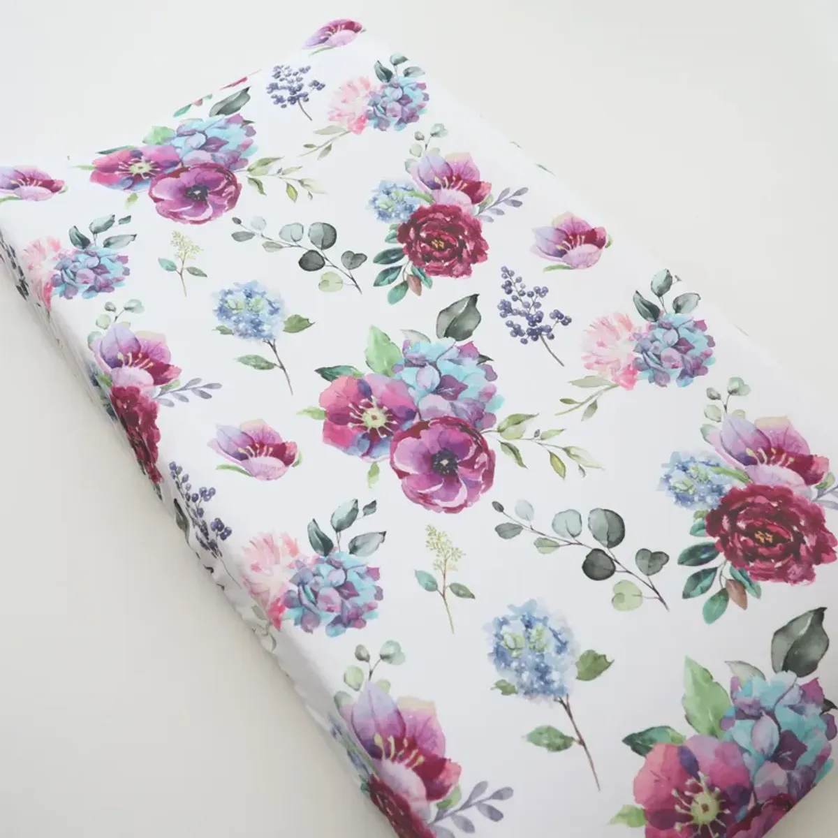 Baby Changing Pad Cover - Blue Floral