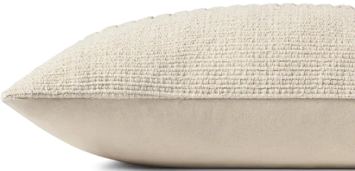 Harvey PCJ0018 Ivory 12''x27'' Polyester Pillow by Chris Loves Julia x Loloi