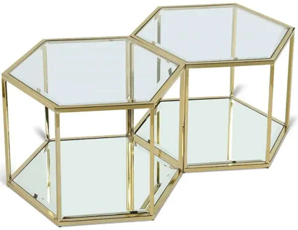 Meridian Furniture Sei Brushed Gold Coffee Table