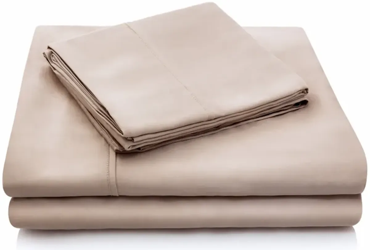 Malouf Tencel Split King Sheet Set in Ecru