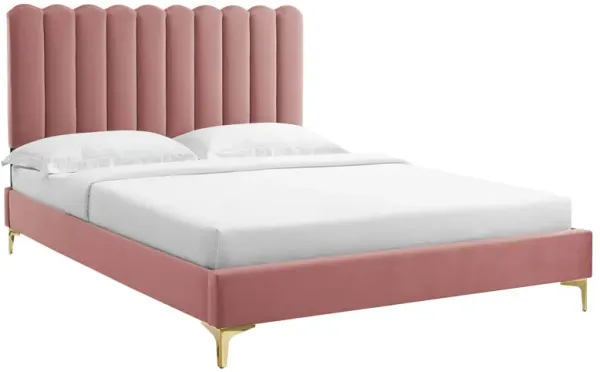 Modway - Reagan Queen Performance Velvet Platform Bed