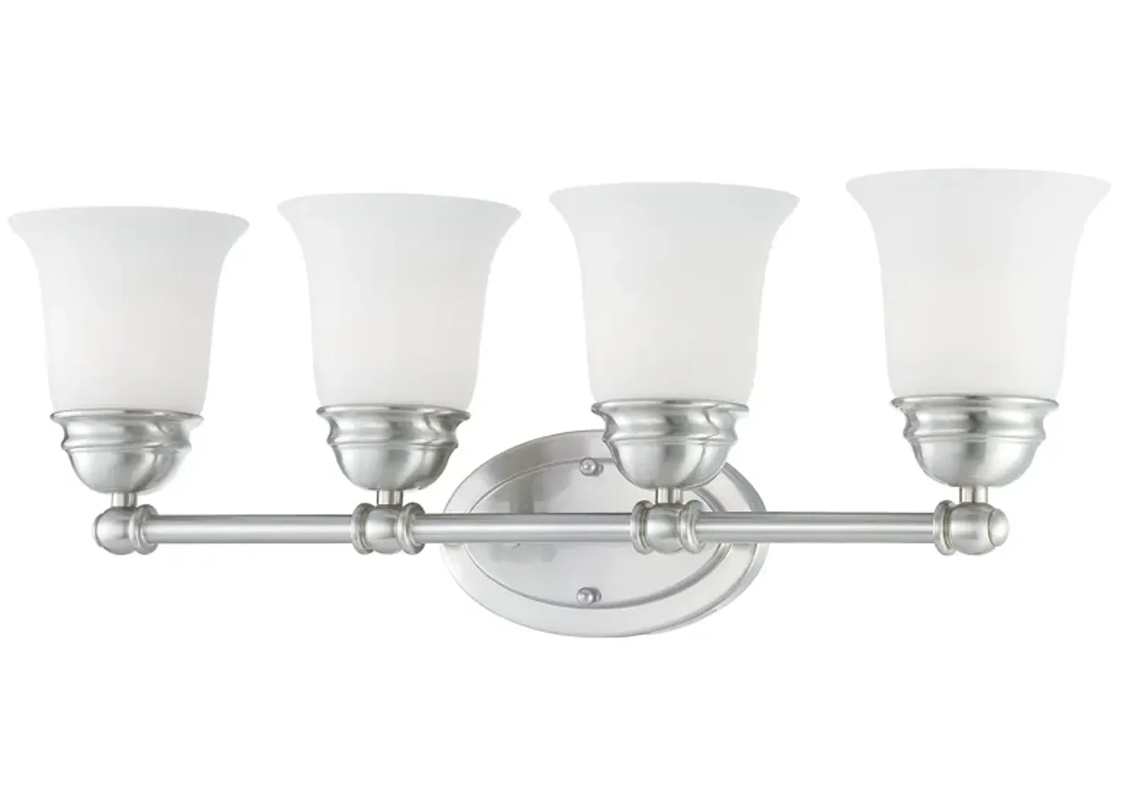 Bella 24.5'' Wide 4-Light Nickel Vanity Light