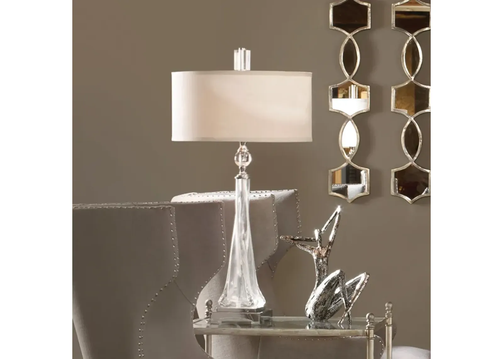 Uttermost Grancona Twisted Glass Table Lamp