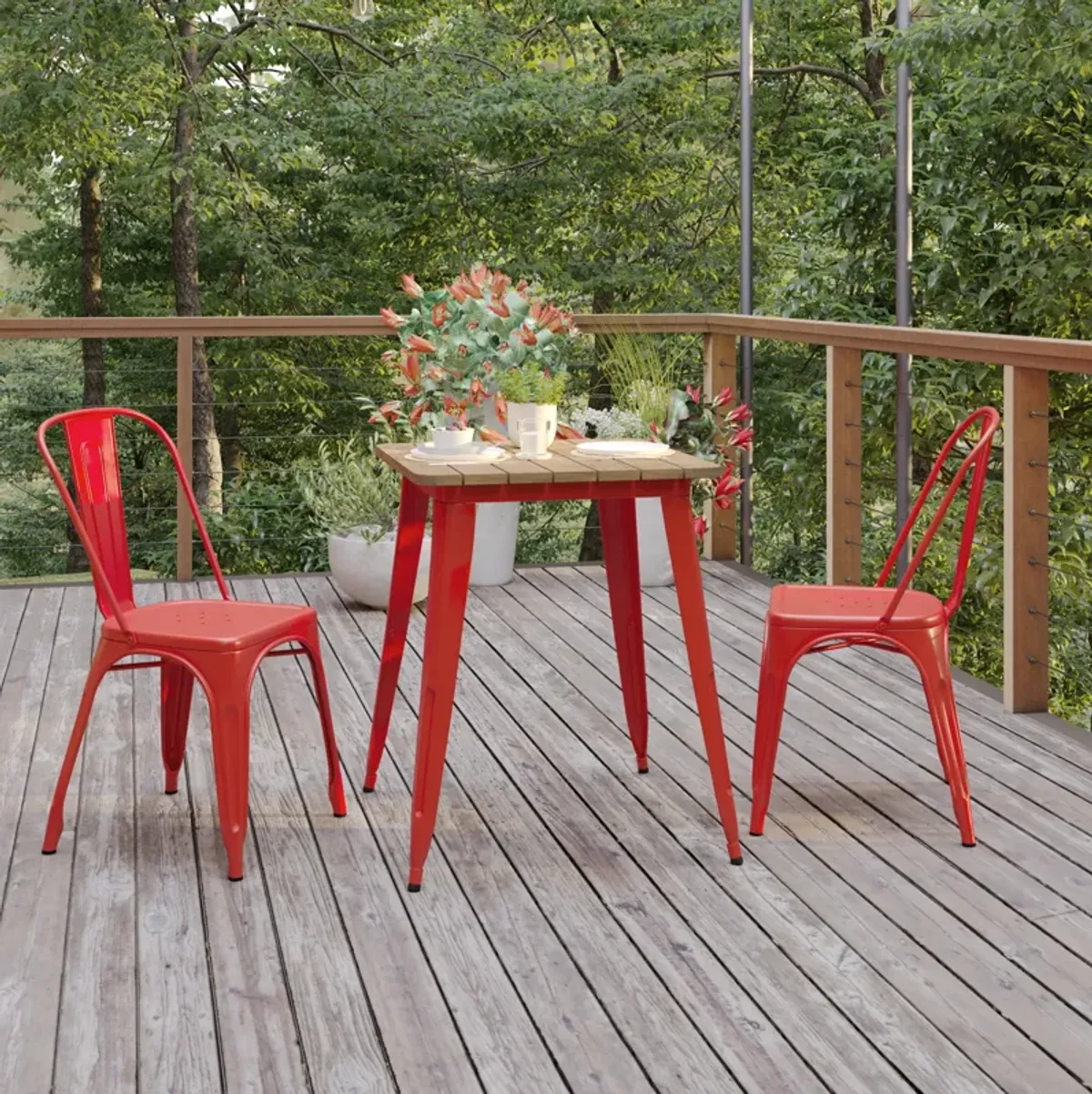 Metal Colorful Restaurant Tables