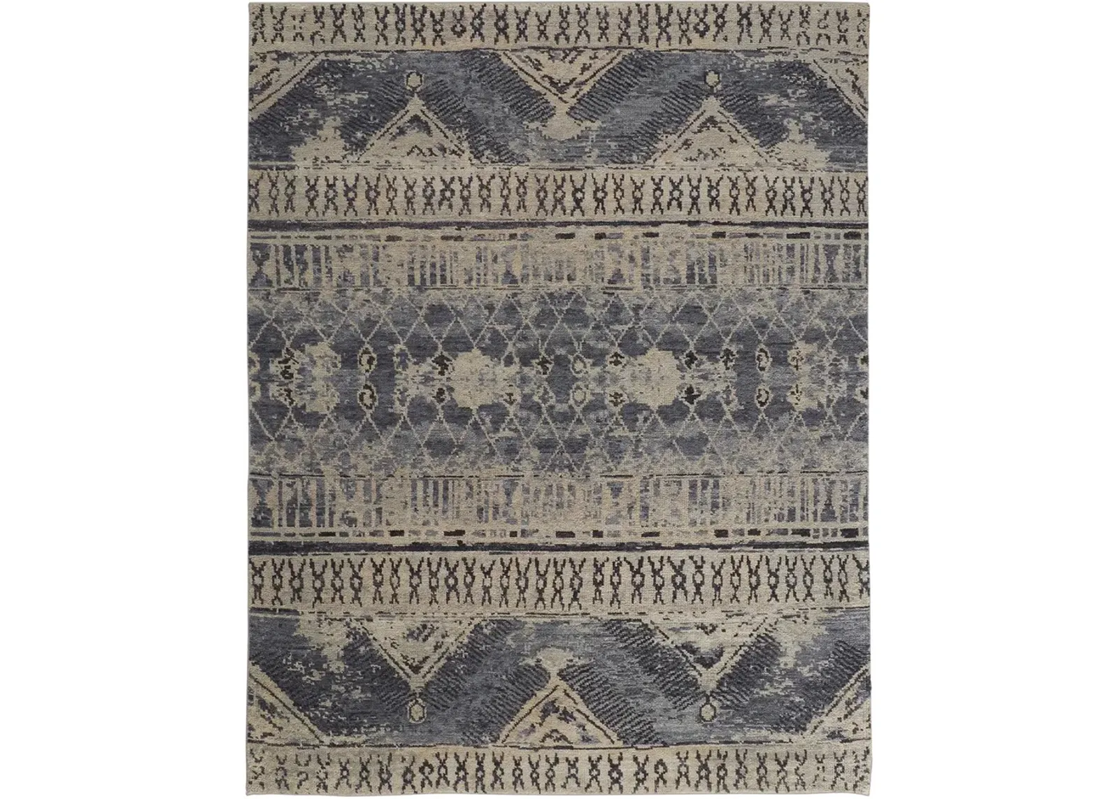 Palomar 6572F Blue/Gray/Ivory 2'6" x 8' Rug