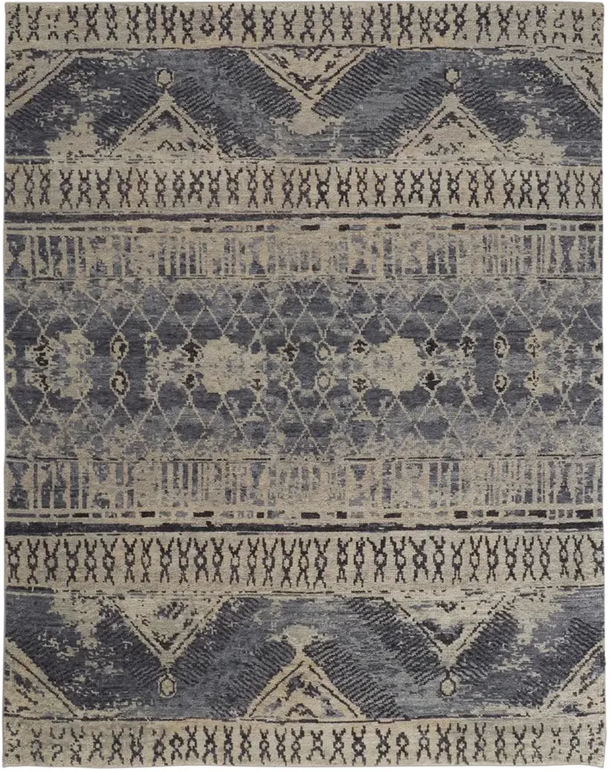 Palomar 6572F Blue/Gray/Ivory 2'6" x 8' Rug