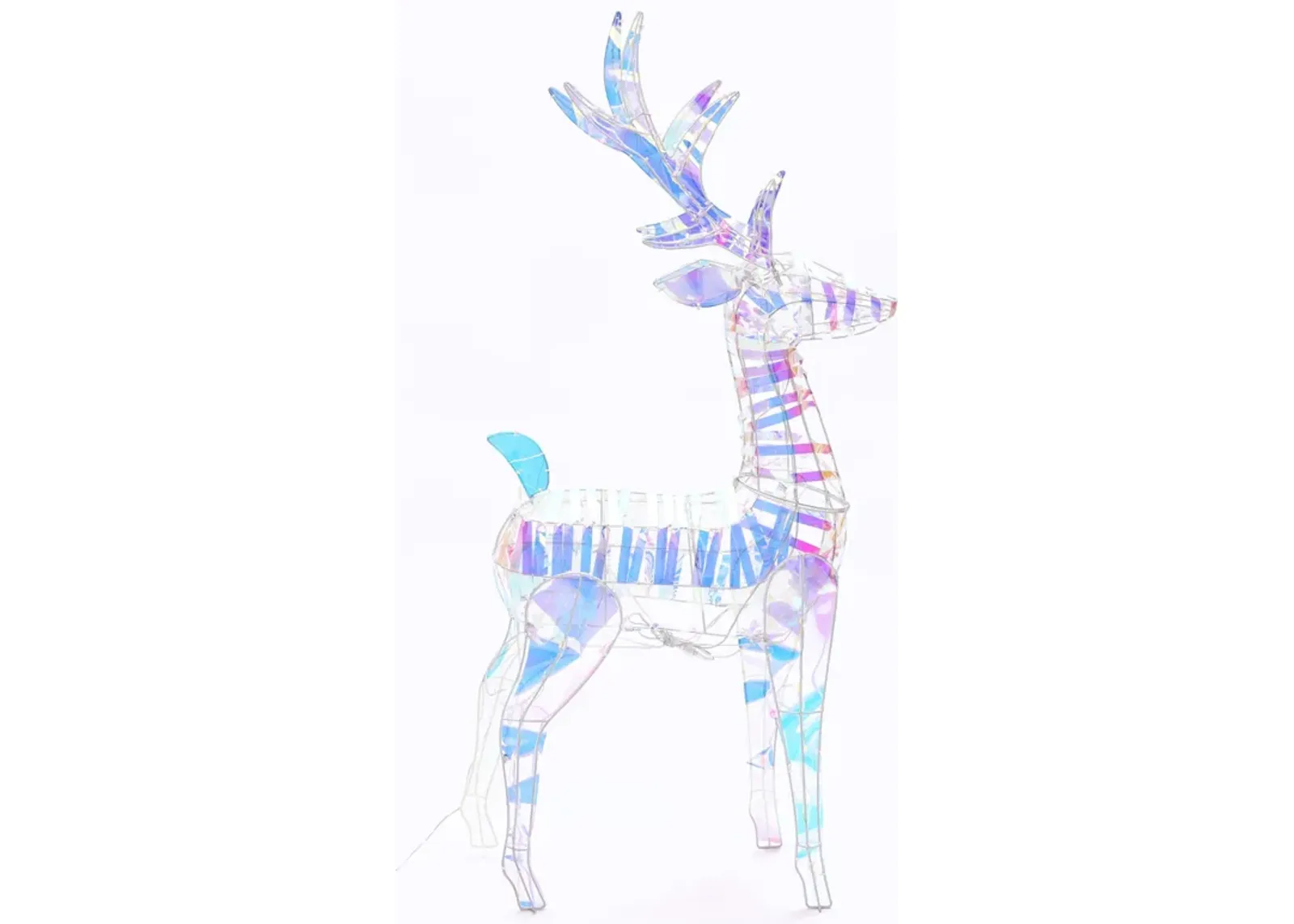 LuxenHome Magical Deer with Antlers Lighted Holiday Yard Decoration