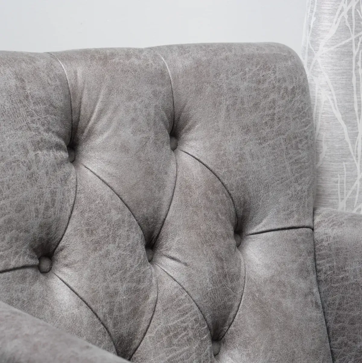 Merax Fabric Tufted Club Chair