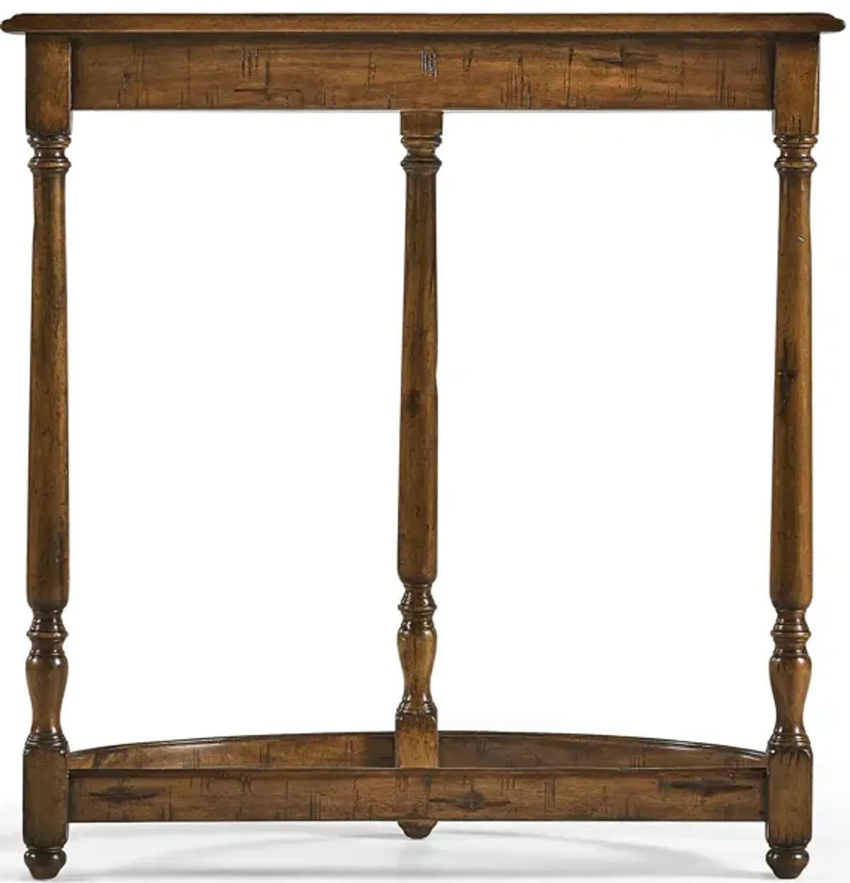 Walnut Demilune Console Table