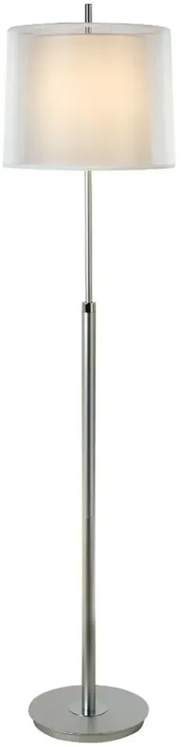 Hivvago 62" Floor Lamp With White Fabric Empire Shade