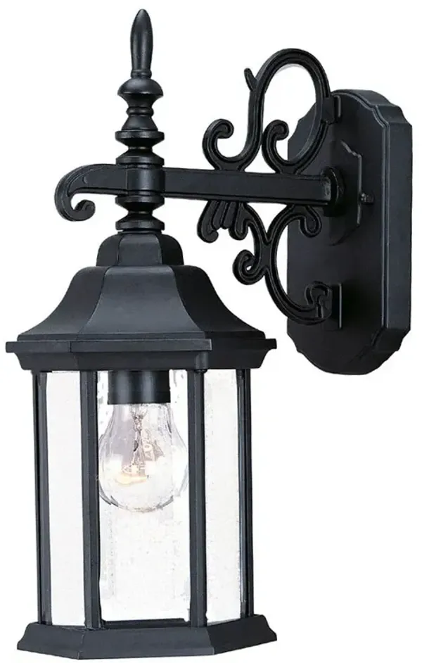 Hivvago Petite Matte Black Domed Hanging Glass Lantern Wall Light