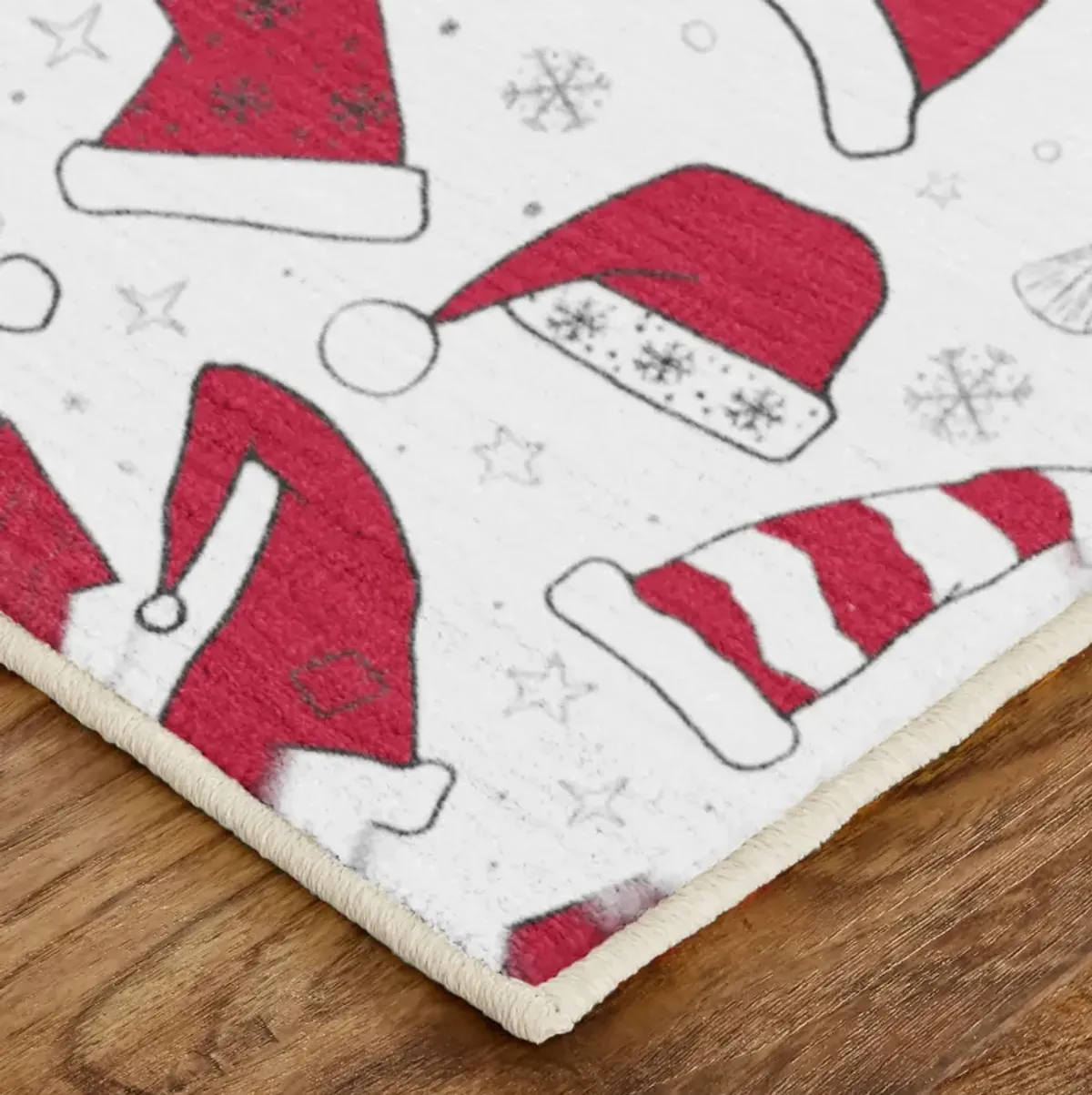 Santa Hats Red 2' x 3' 4" Kitchen Mat