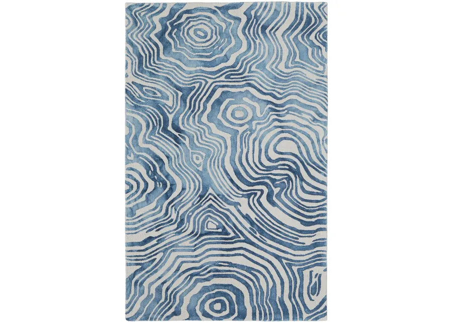 Lorrain 8920F Blue/Ivory 5' x 8' Rug