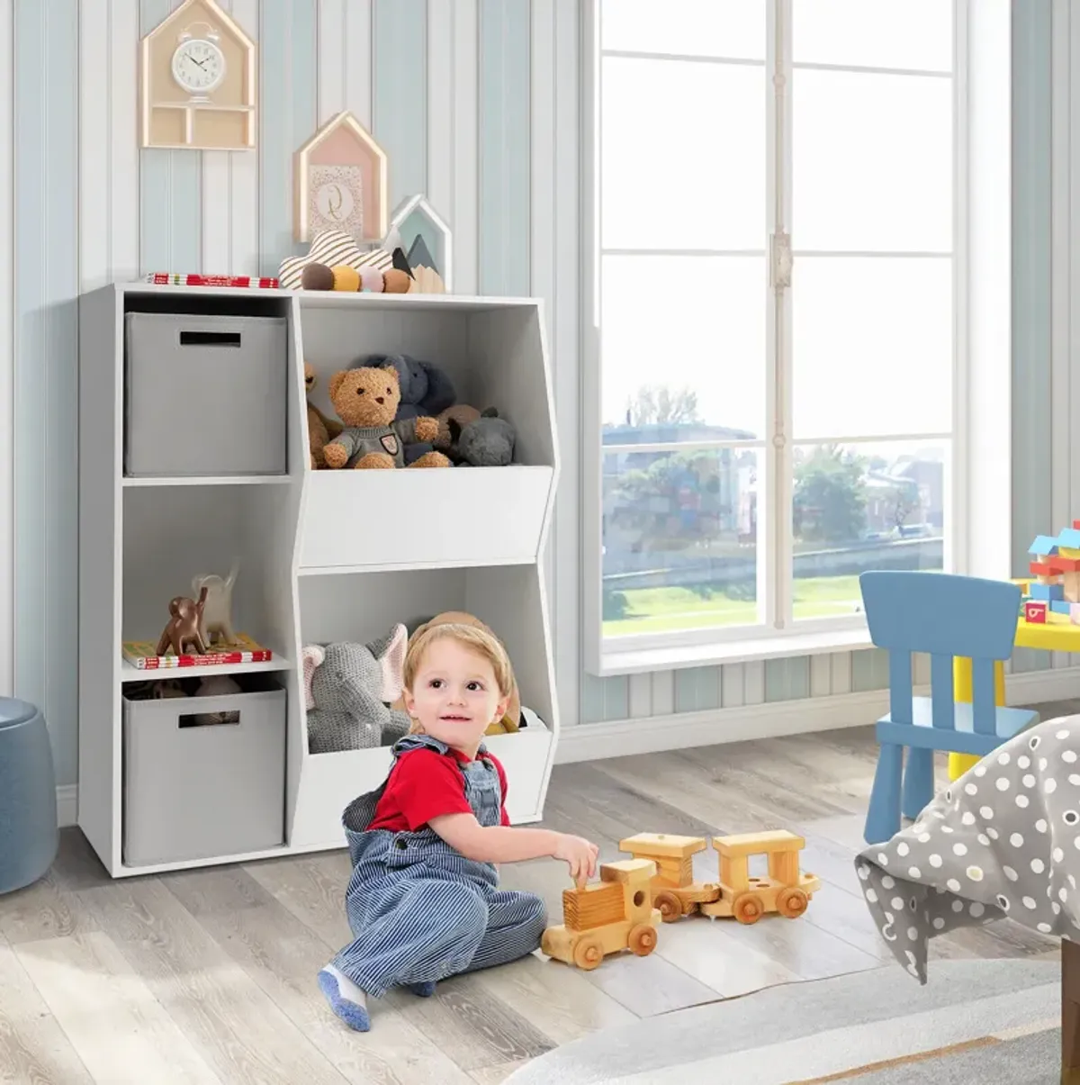 Kids Toy Storage Cabinet Shelf Organizer