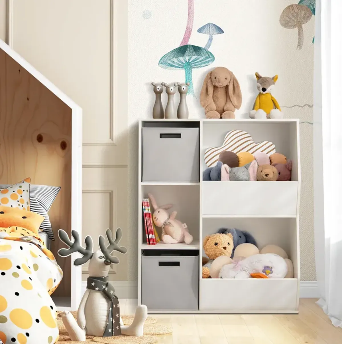 Kids Toy Storage Cabinet Shelf Organizer