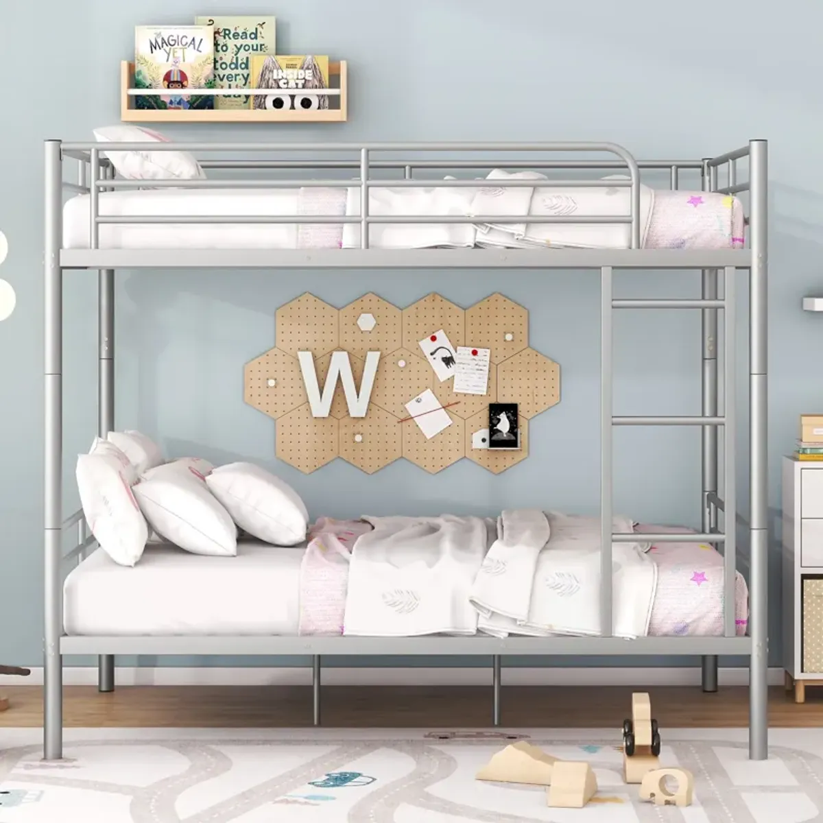 Whisen Full Over Full Metal Bunk Bed - Black