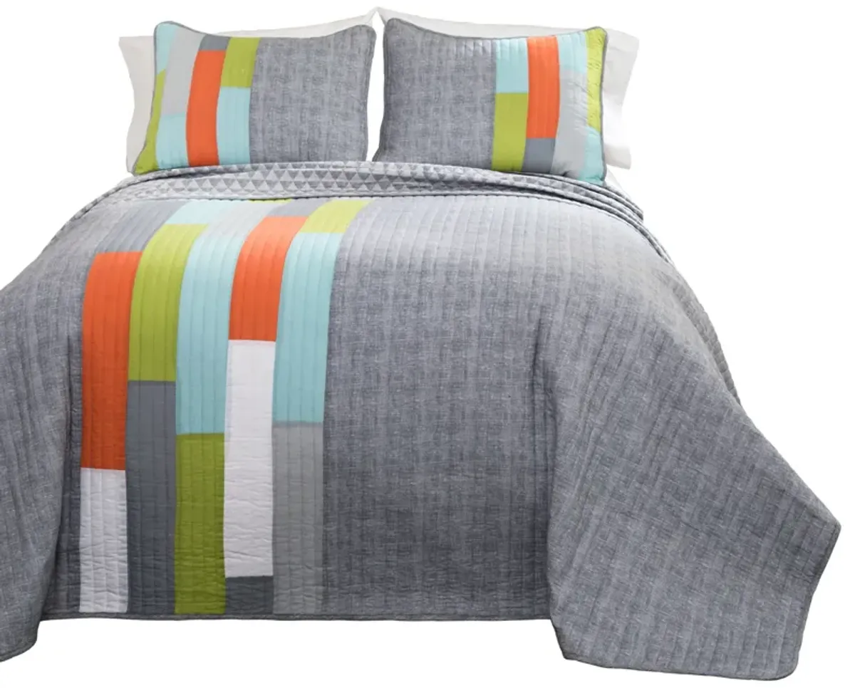 Shelly Stripe Quilt 3Pc Set