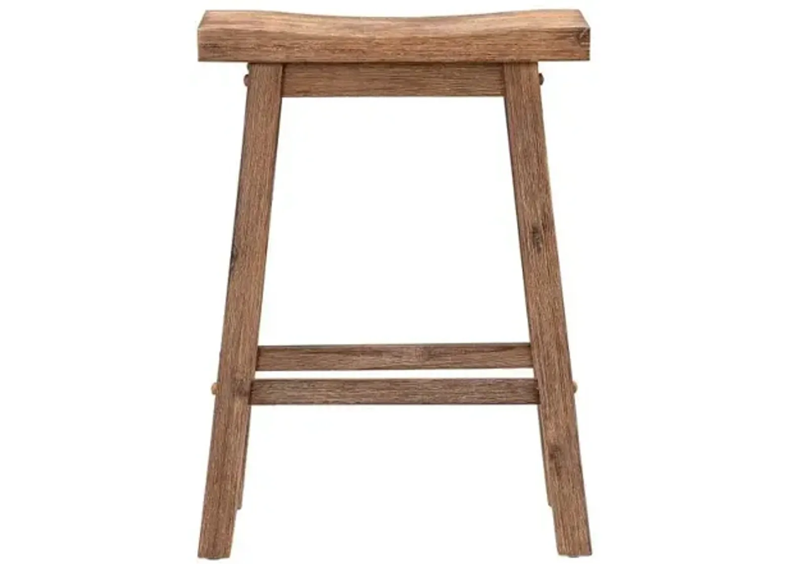 Boraam Sonoma Backless Saddle Counter Stool - Barnwood Wire-Brush