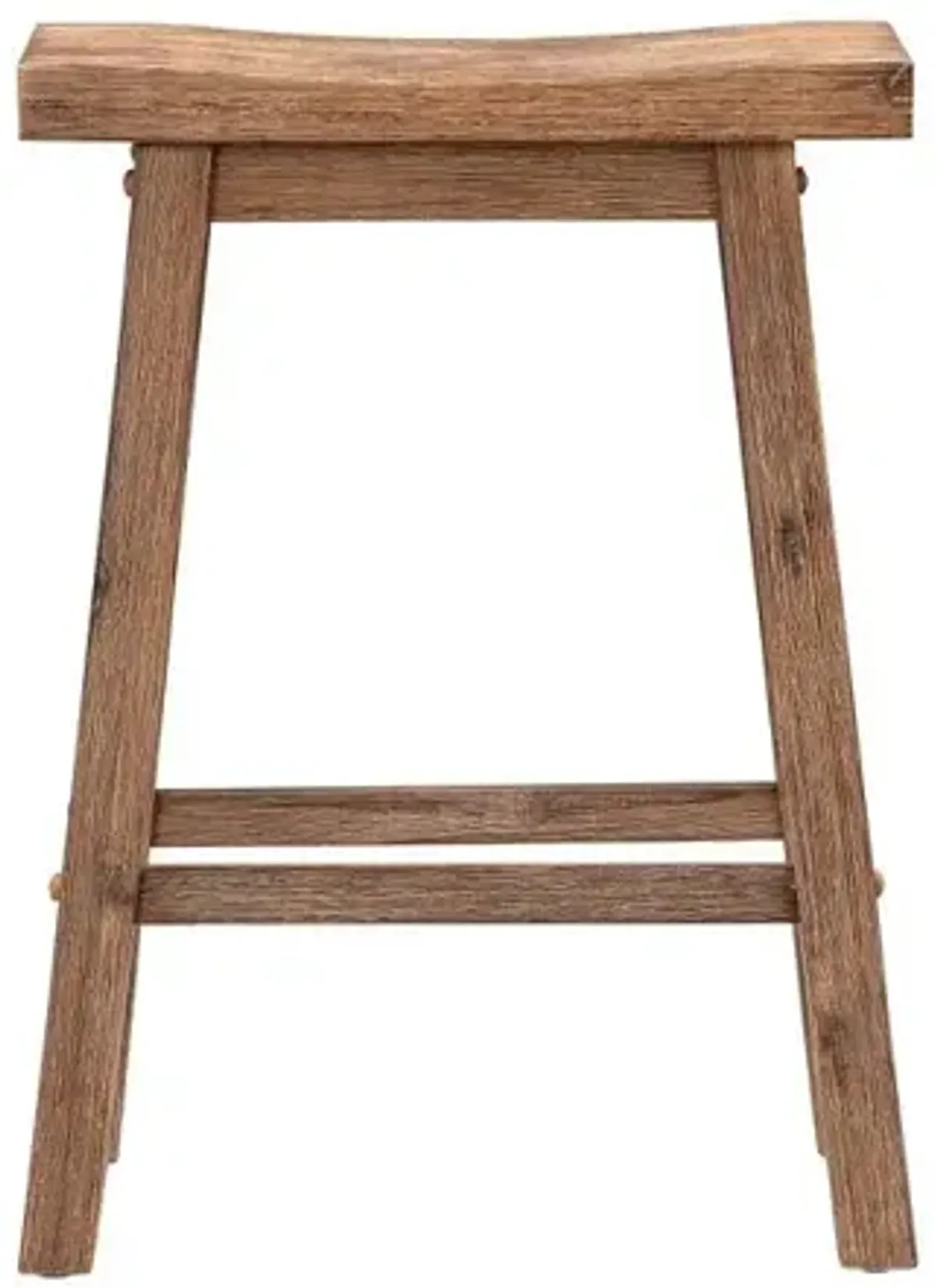 Boraam Sonoma Backless Saddle Counter Stool - Barnwood Wire-Brush