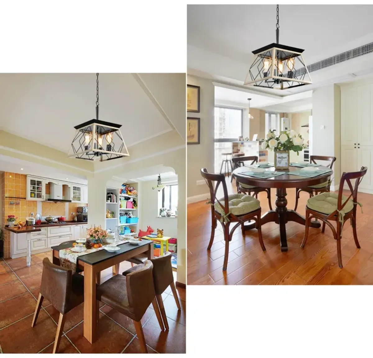 4-Light Farmhouse Chandeliers For Dining Room(No Bulbs)