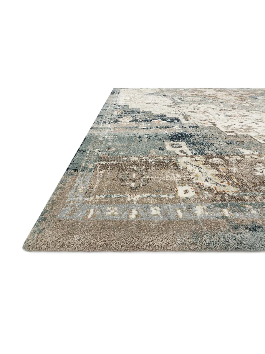 James JAE05 Taupe/Marine 3'7" x 5'7" Rug by Magnolia Home by Joanna Gaines