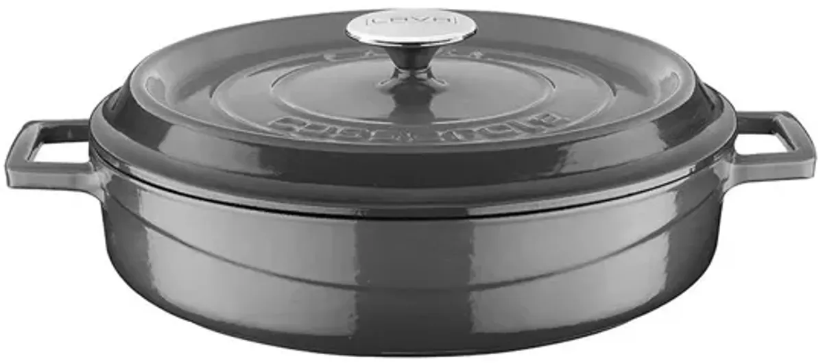 Gray 11 Inch 4.5 Qt. Shallow Cast Iron Pot