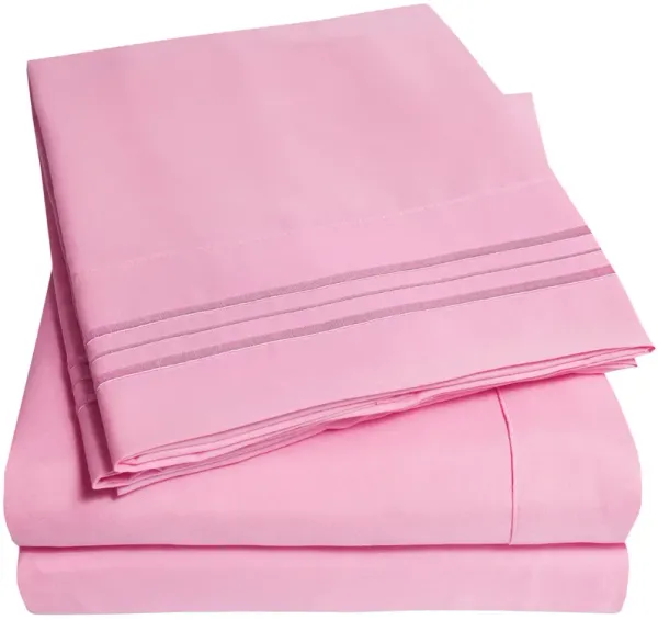 5 Piece Sheet Set, Ultra Soft 1800 Series Collection - Split King, Royal Blue