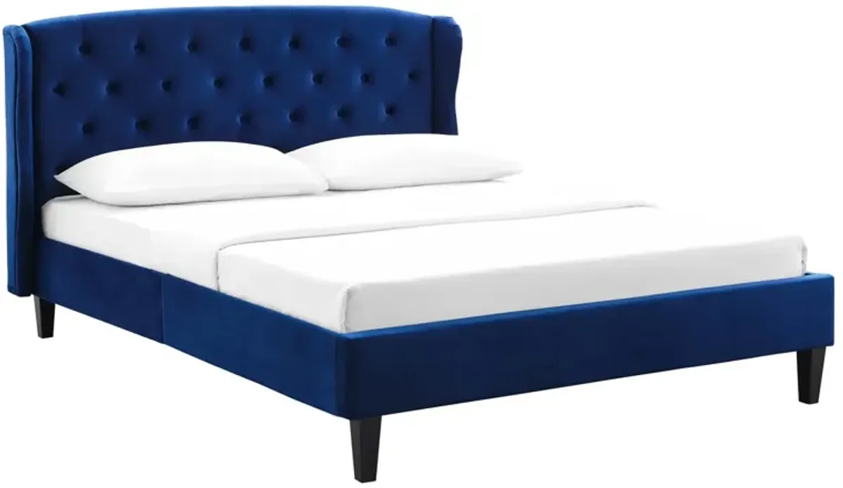 Modway - Penelope Tufted Wingback Queen Performance Velvet Platform Bed