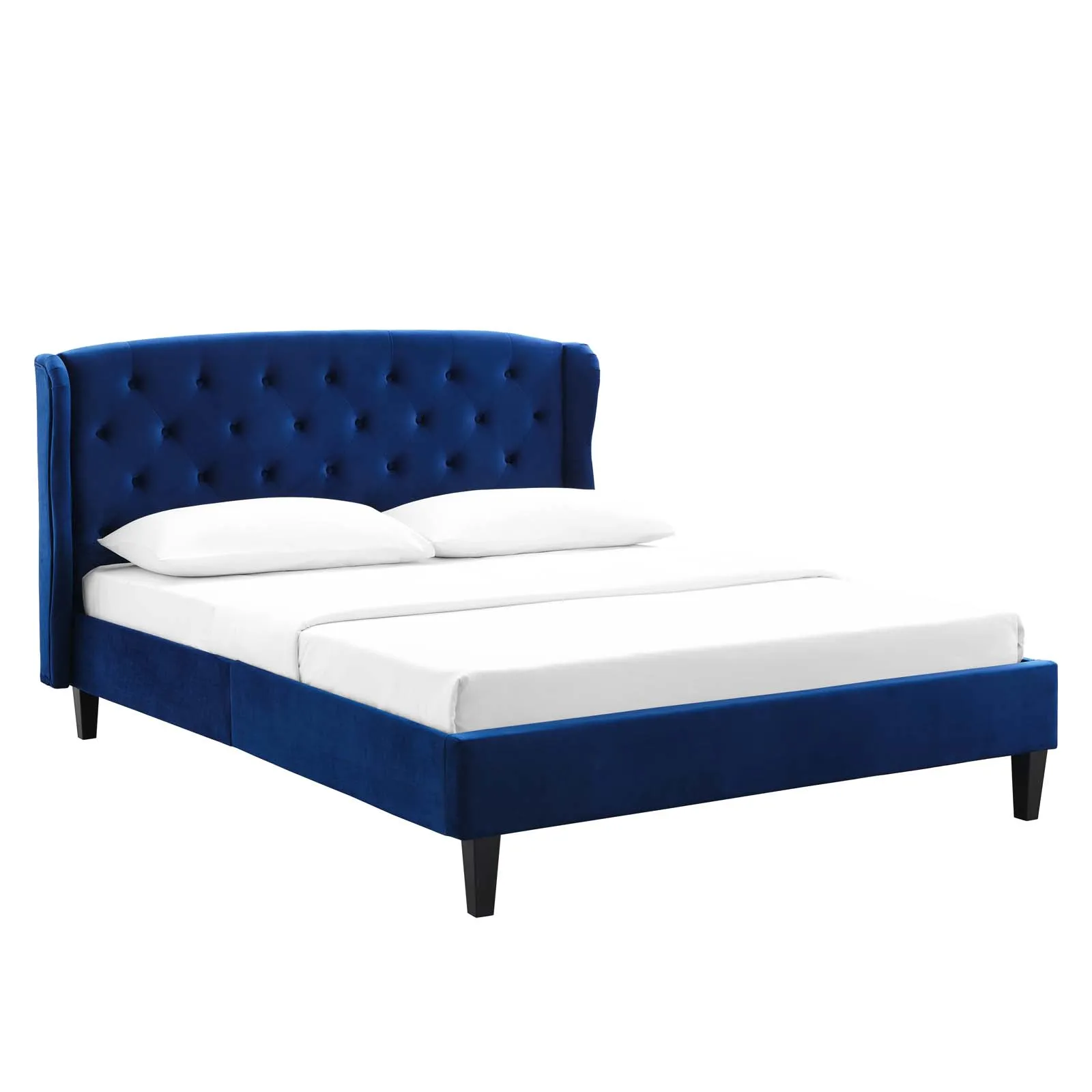 Modway - Penelope Tufted Wingback Queen Performance Velvet Platform Bed