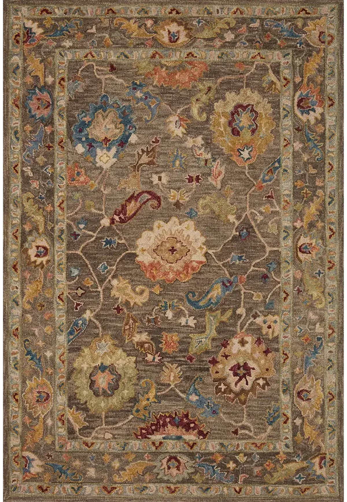 Padma PMA01 Charcoal/Multi 8'6" x 12' Rug