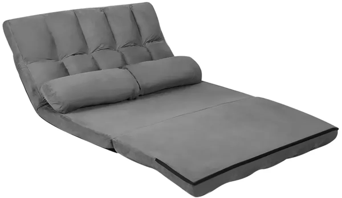 6-Position Foldable Floor Sofa Bed with Detachable Cloth Cover