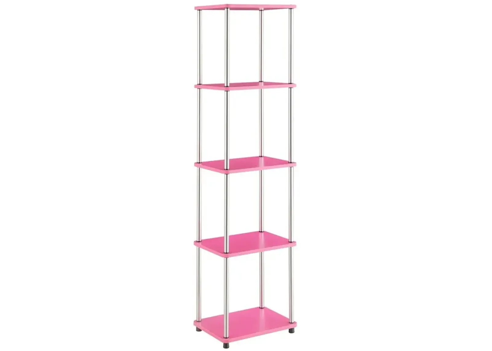 Convenience Concepts Designs2Go No Tools 5 Tier Tower, Pink