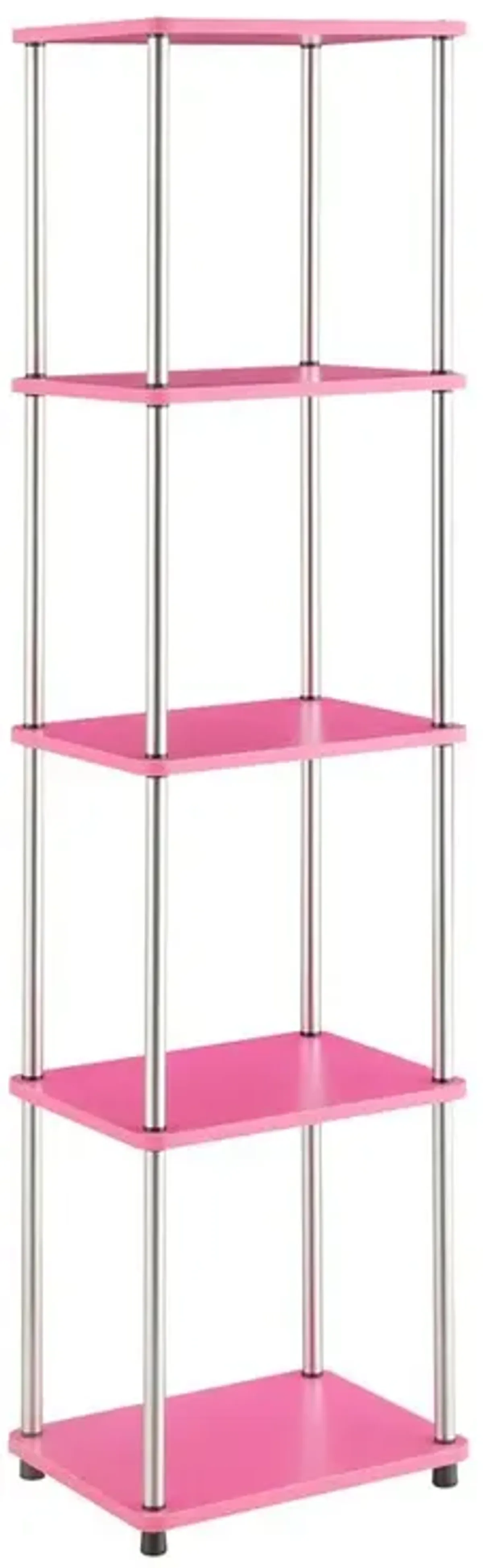 Convenience Concepts Designs2Go No Tools 5 Tier Tower, Pink