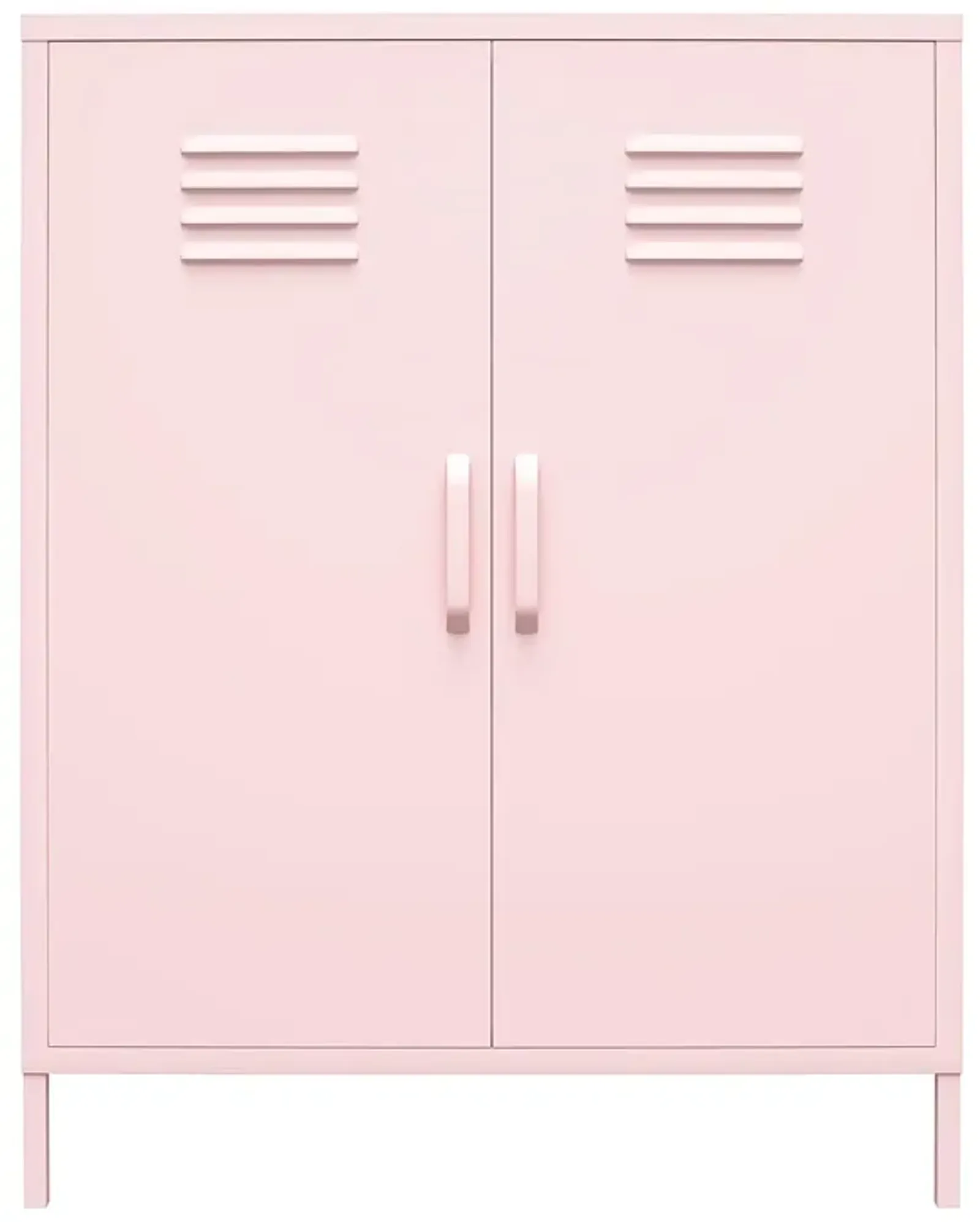 Cache 2 Door Metal Locker Style Storage Accent Cabinet