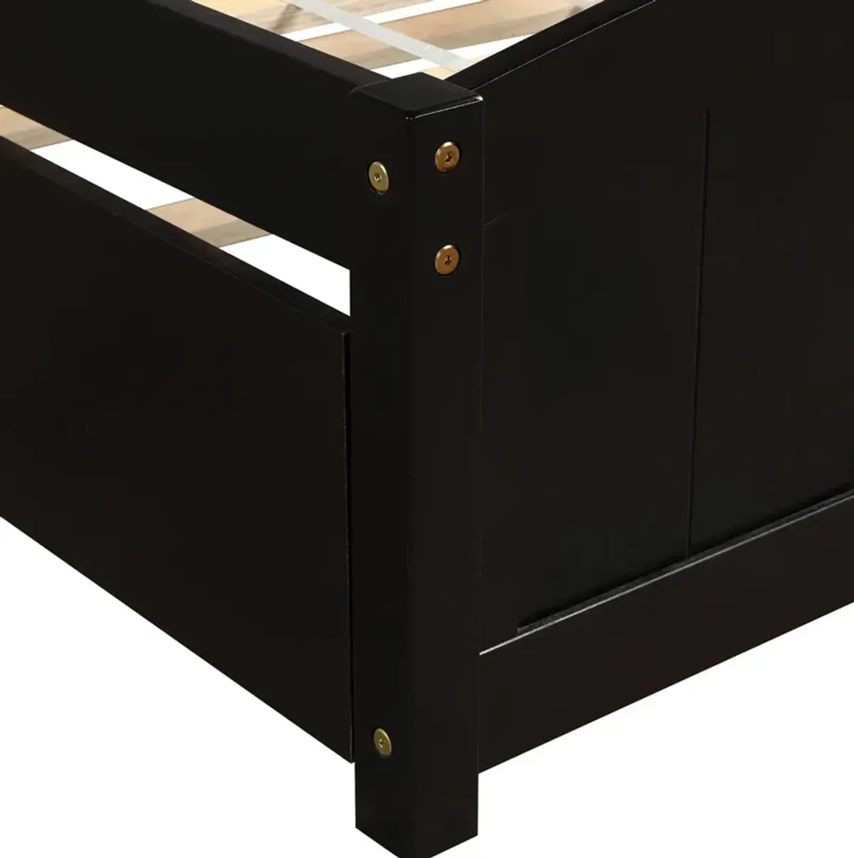 Platform Bed with Trundle Space-Saving Wooden Bed Frame for Kids, Teens & Adults