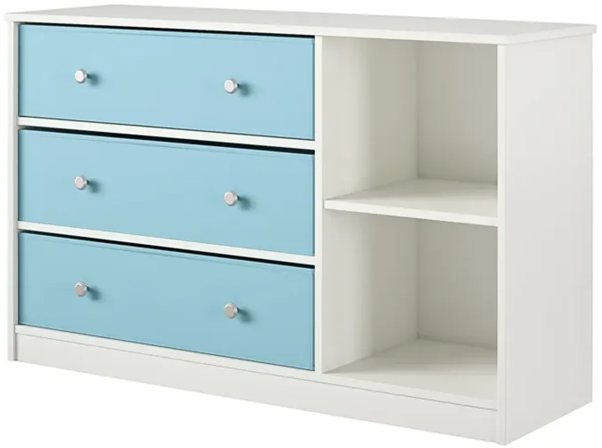 Mya Park Wide Dresser with 3 Fabric Bins