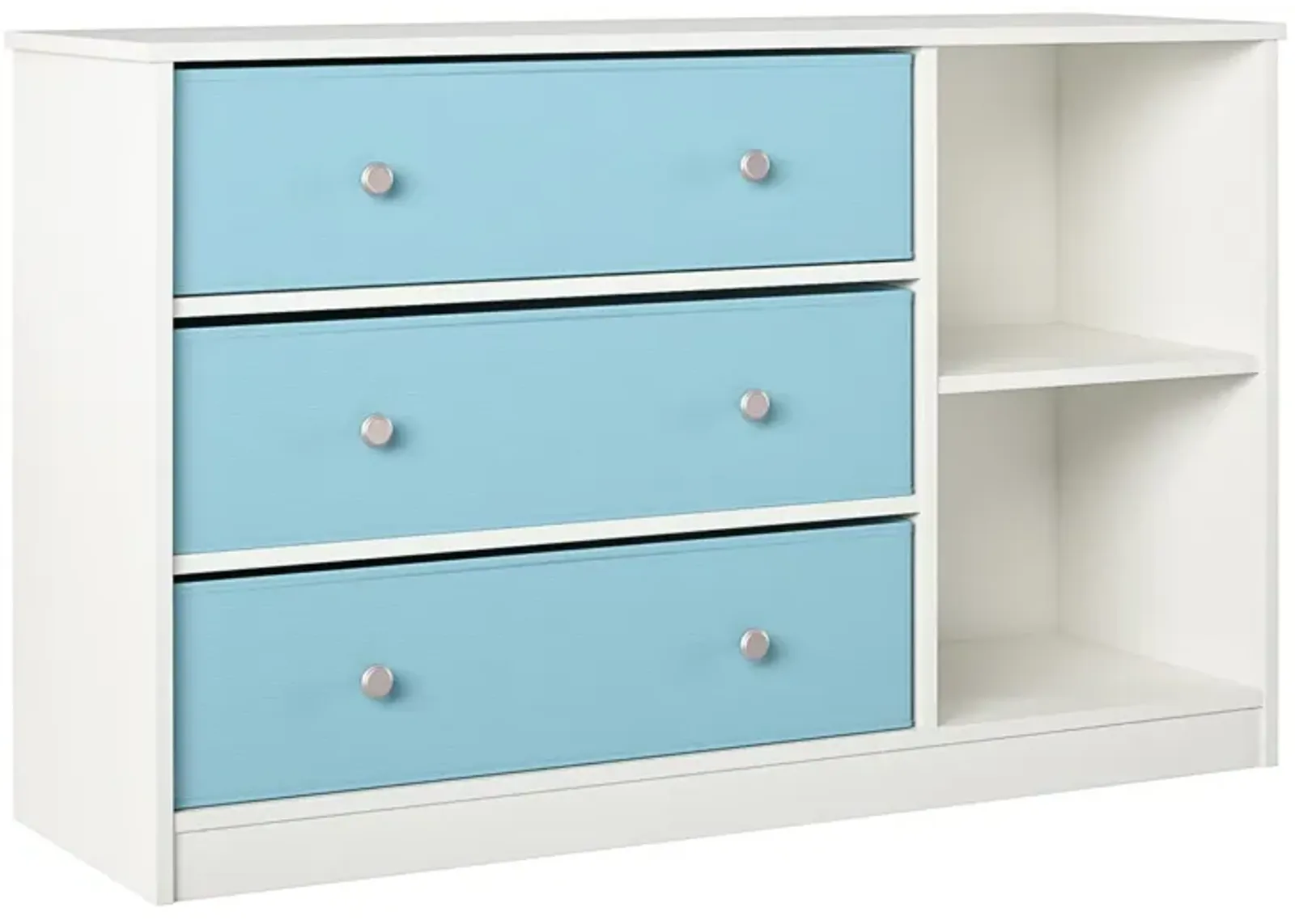 Mya Park Wide Dresser with 3 Fabric Bins