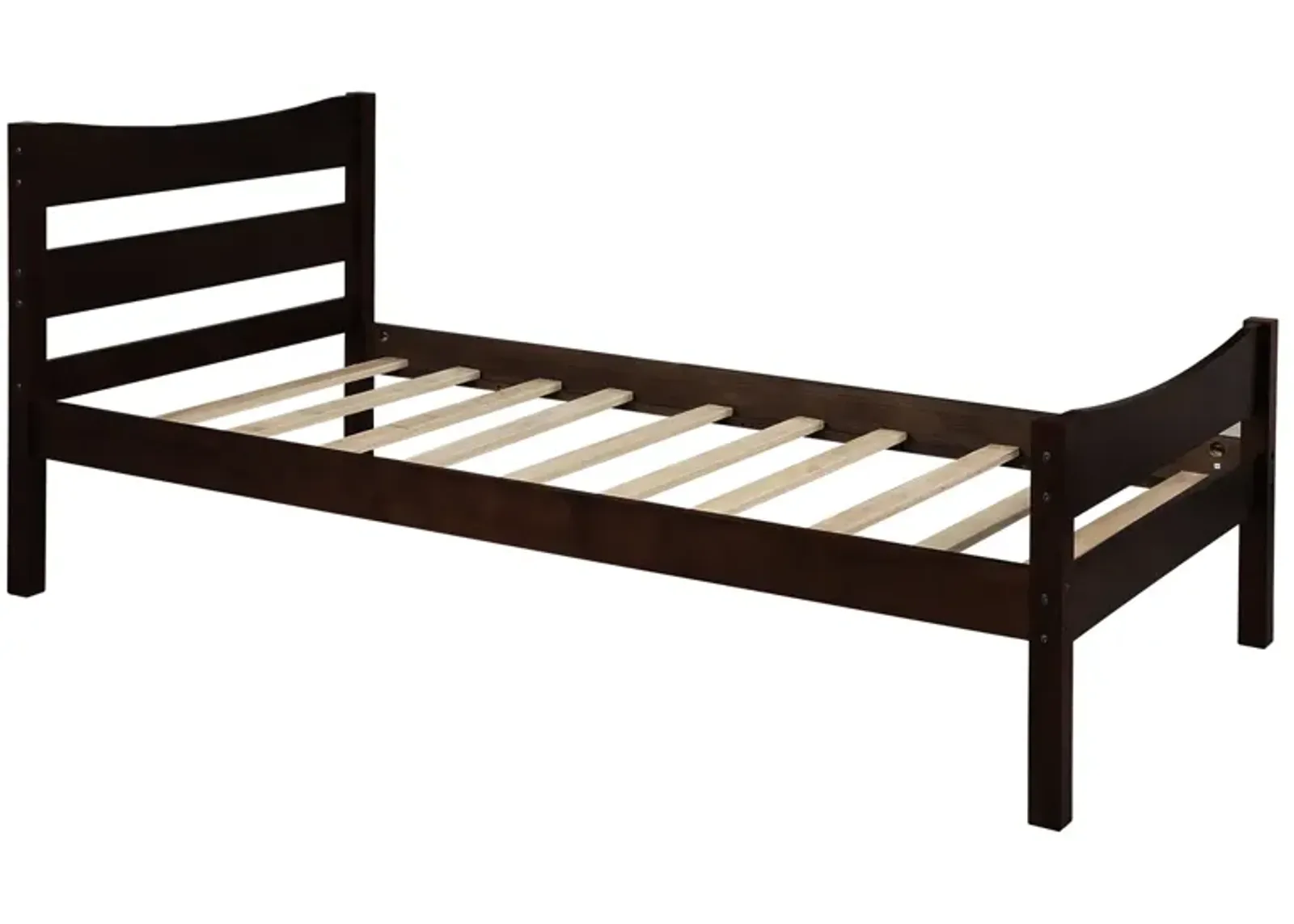 Merax Wood Platform Bed with Headboard and Wooden Slat Support