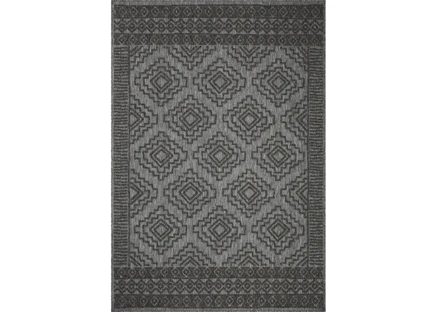 Rainier RAI06 Grey/Charcoal 5'3" x 7'7" Rug